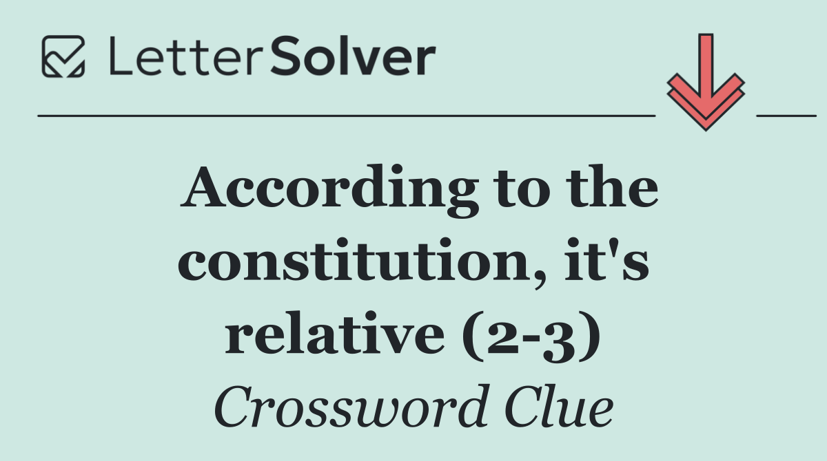 According to the constitution, it's relative (2 3)