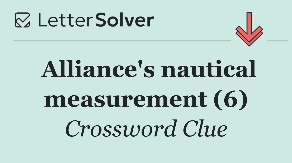 Alliance's nautical measurement (6)