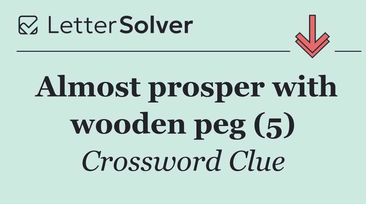 Almost prosper with wooden peg (5)