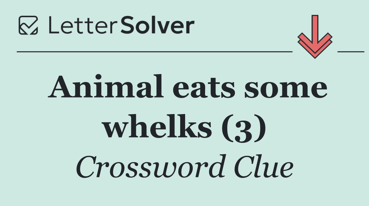 Animal eats some whelks (3)