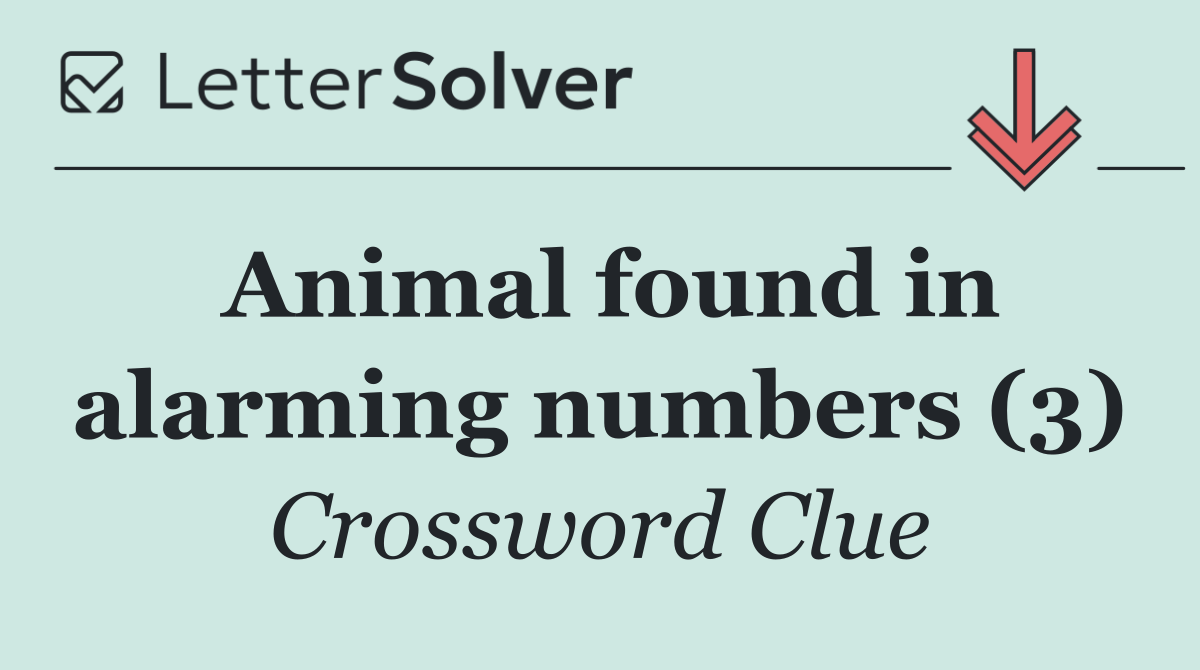 Animal found in alarming numbers (3)