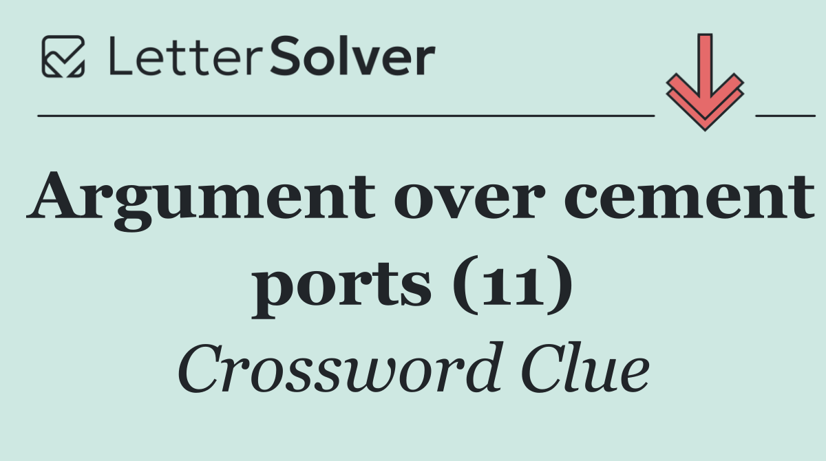Argument over cement ports (11)