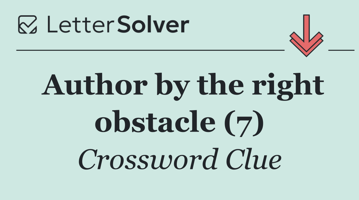 Author by the right obstacle (7)