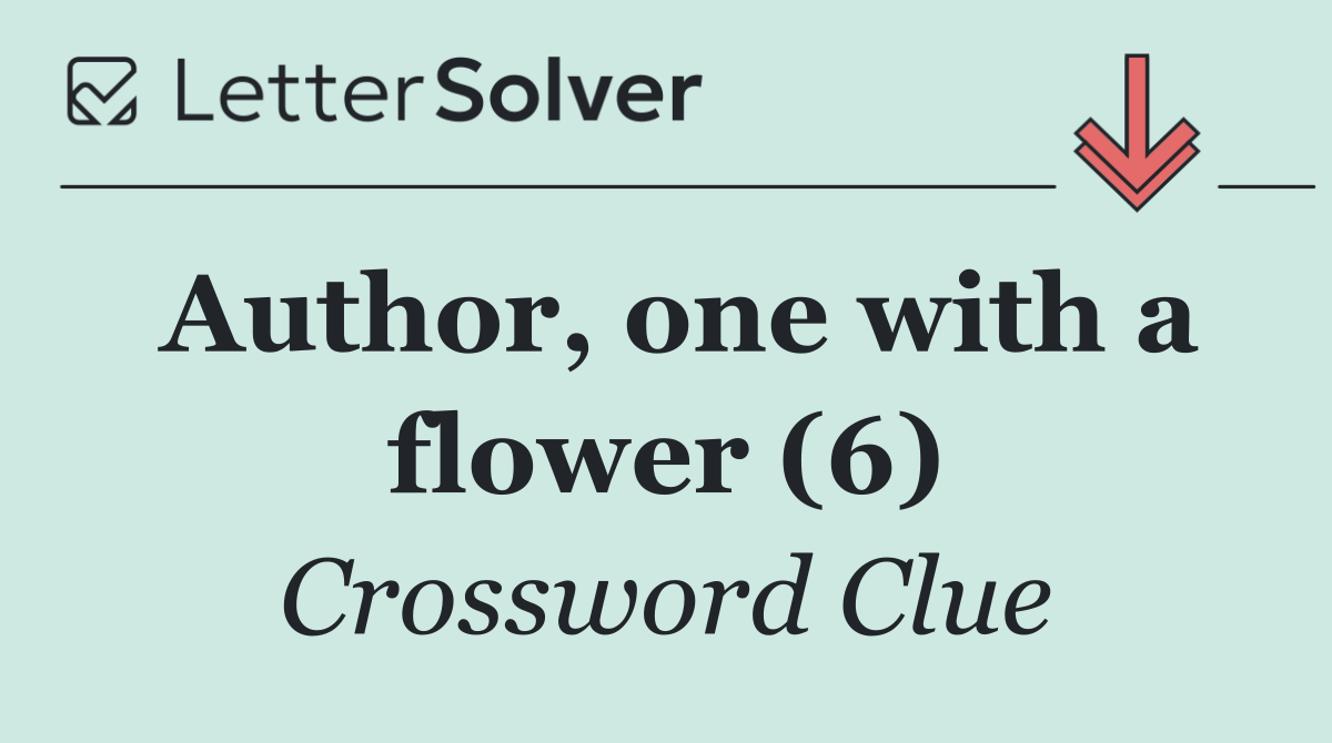 Author, one with a flower (6)