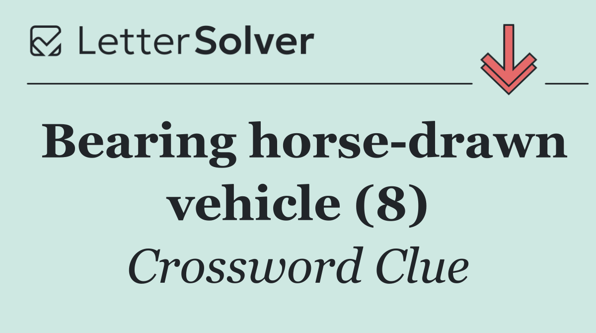 Bearing horse drawn vehicle (8)