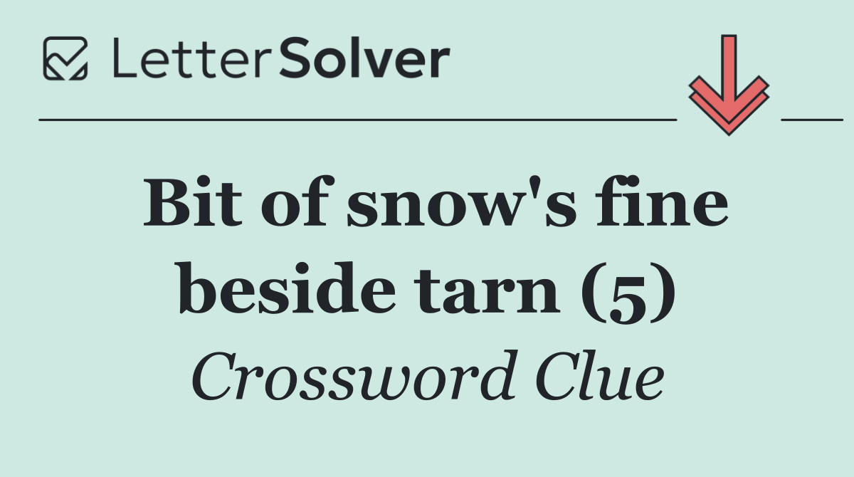 Bit of snow's fine beside tarn (5)