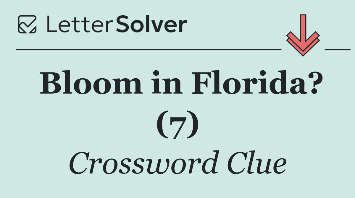 Bloom in Florida? (7)