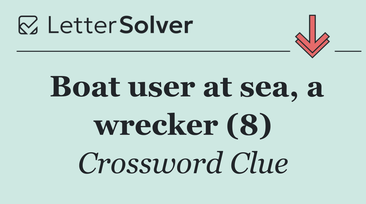Boat user at sea, a wrecker (8)