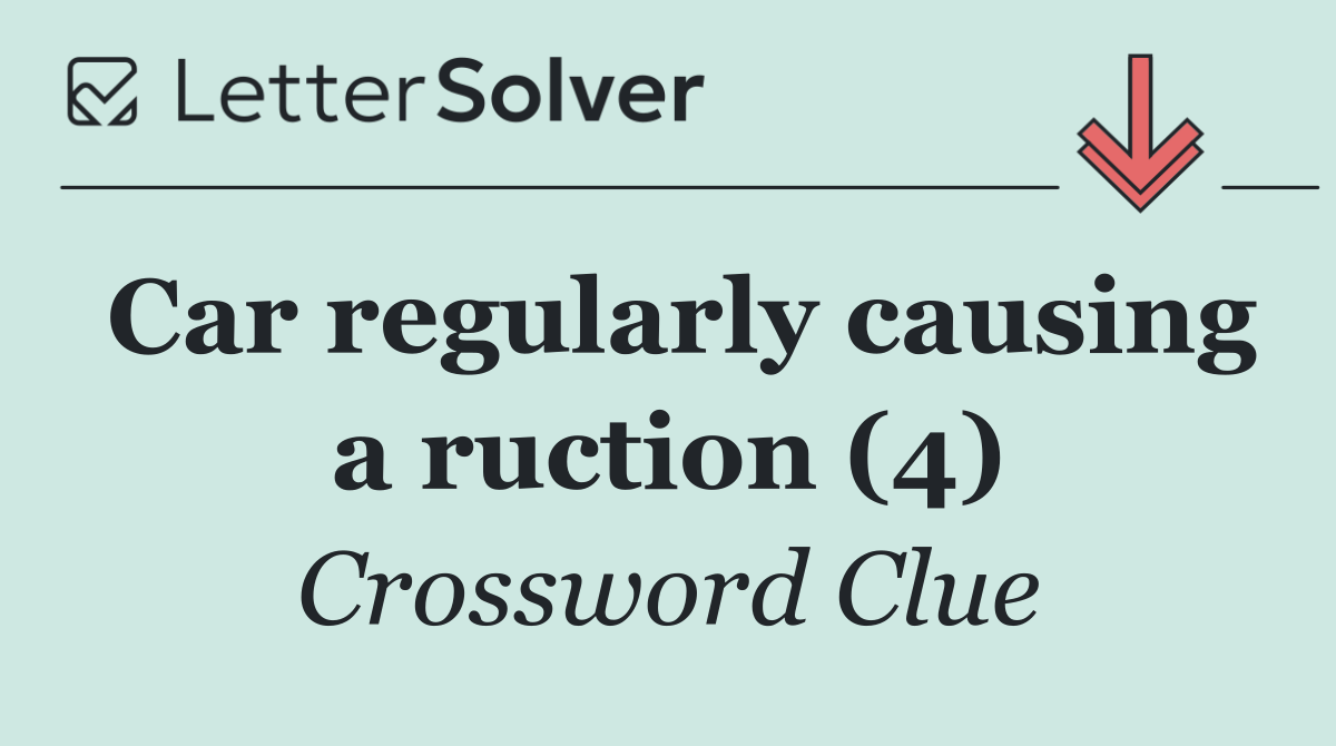 Car regularly causing a ruction (4)