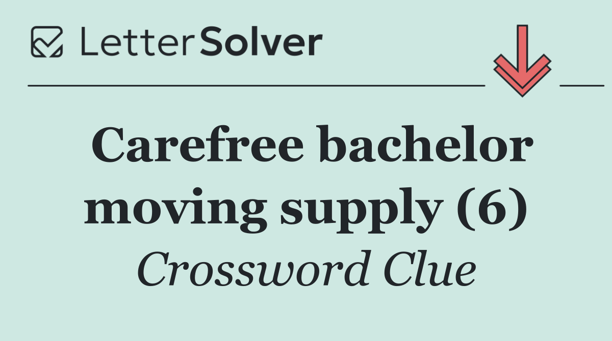 Carefree bachelor moving supply (6)