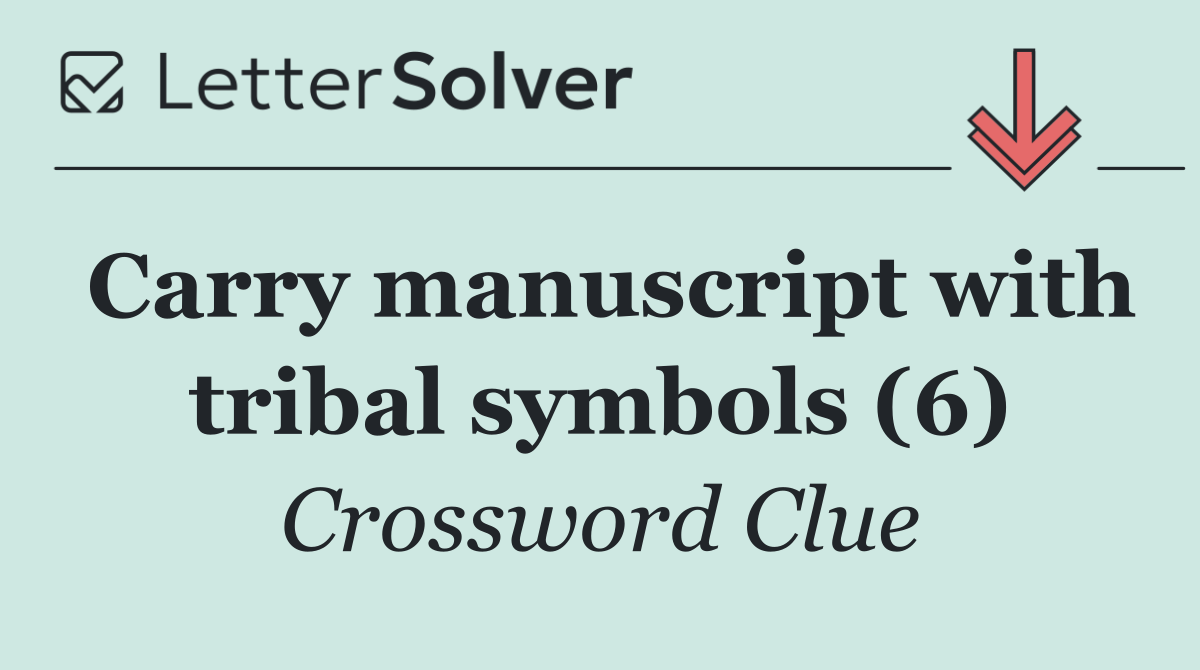 Carry manuscript with tribal symbols (6)