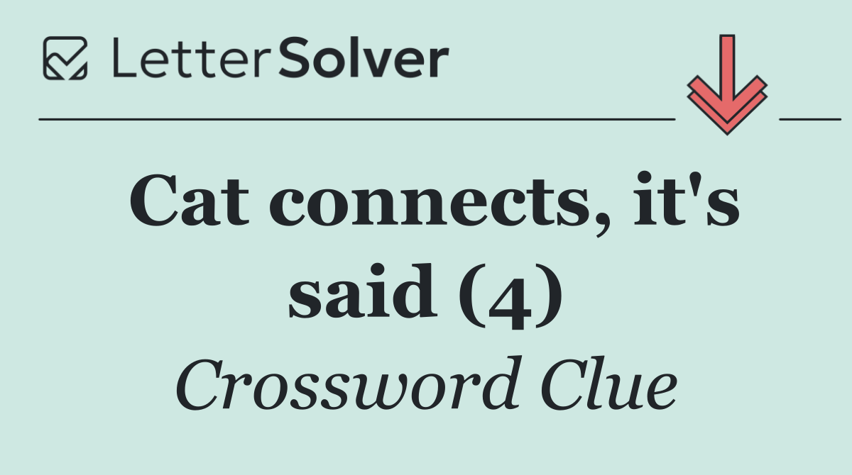 Cat connects, it's said (4)