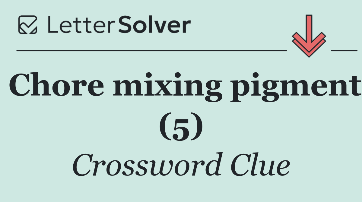 Chore mixing pigment (5)