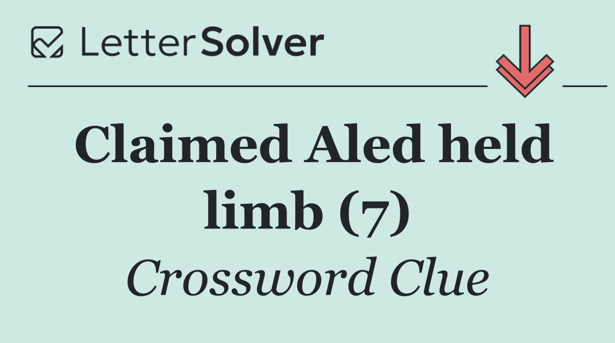 Claimed Aled held limb (7)