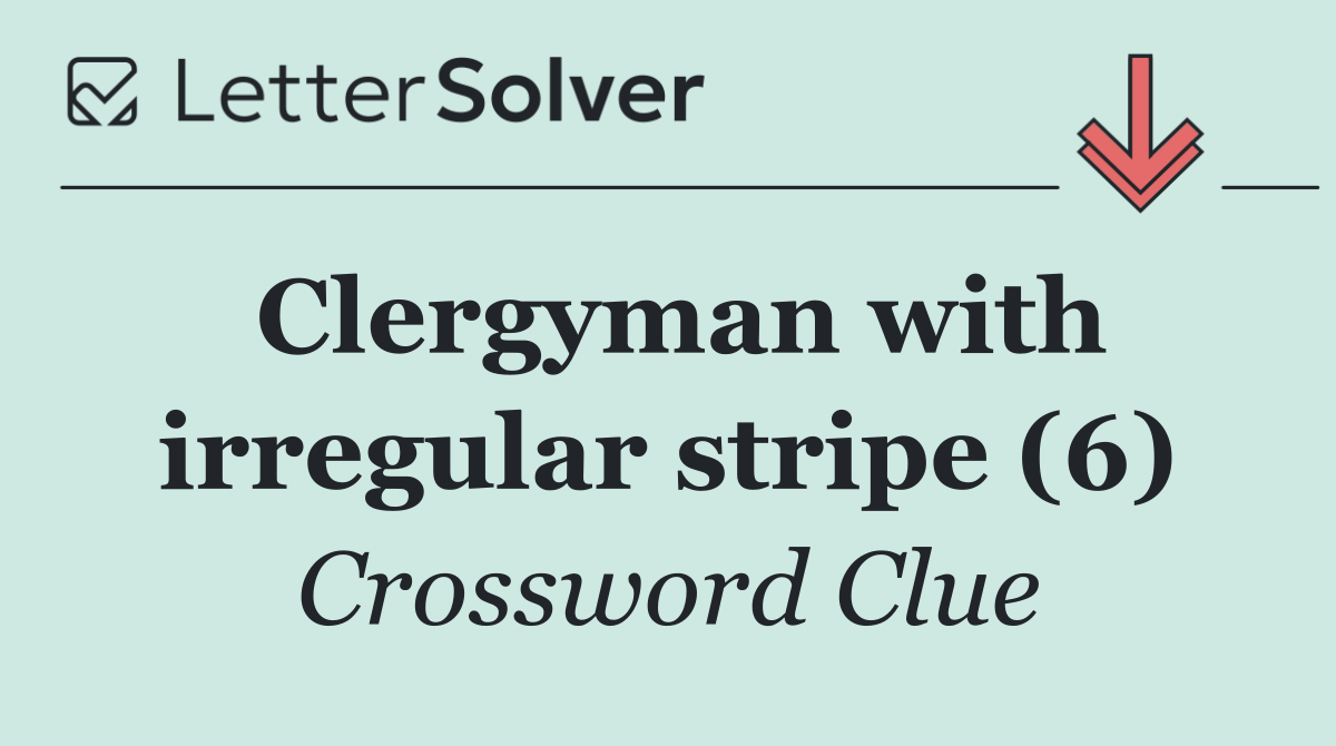 Clergyman with irregular stripe (6)