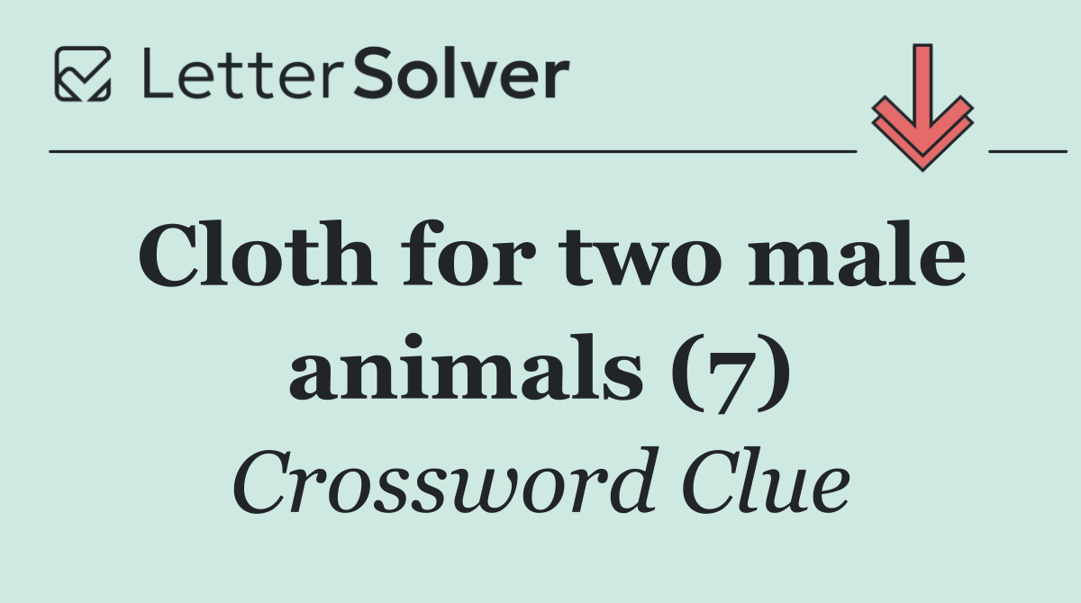 Cloth for two male animals (7)