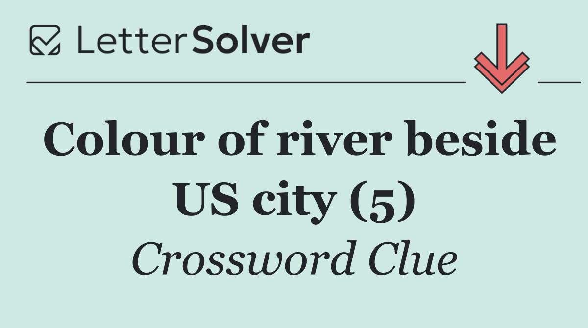 Colour of river beside US city (5)