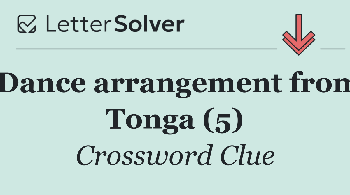 Dance arrangement from Tonga (5)