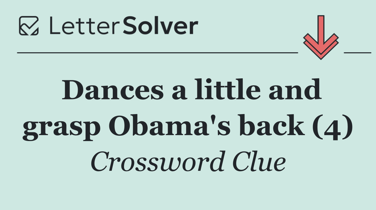 Dances a little and grasp Obama's back (4)