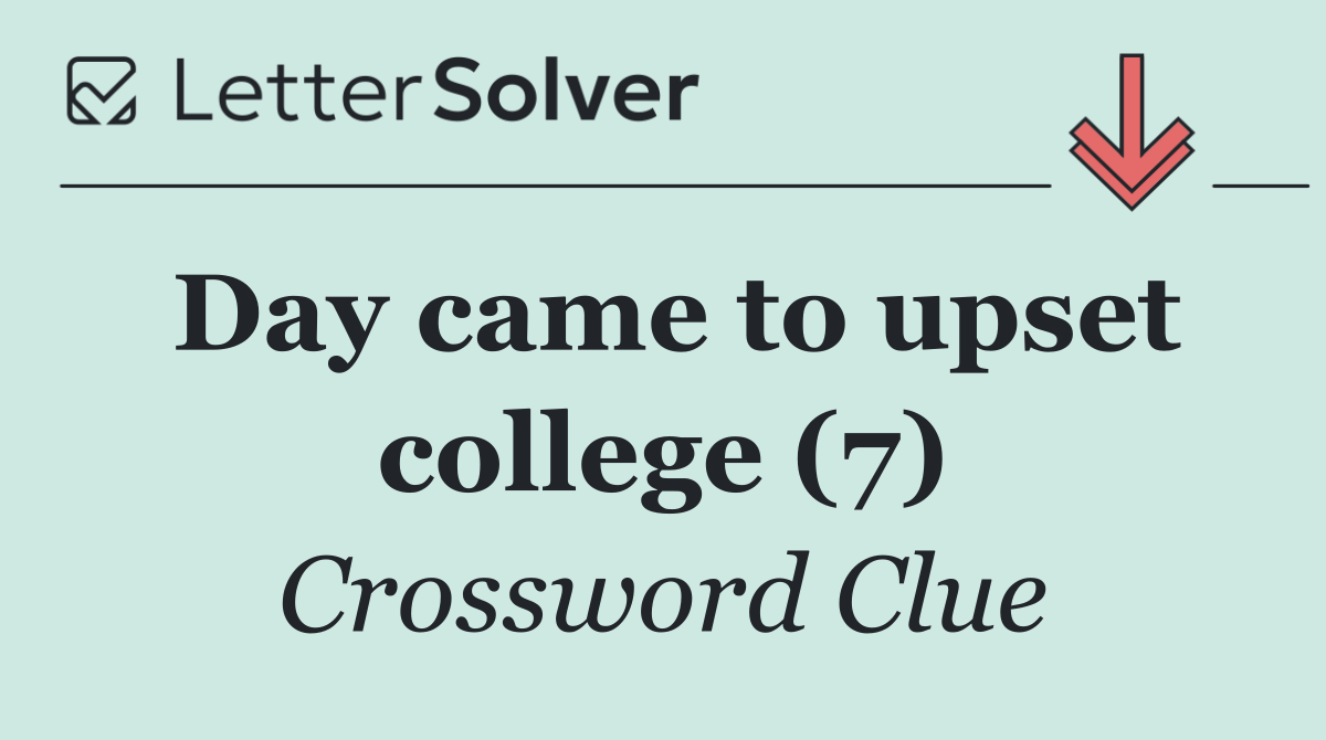 Day came to upset college (7)