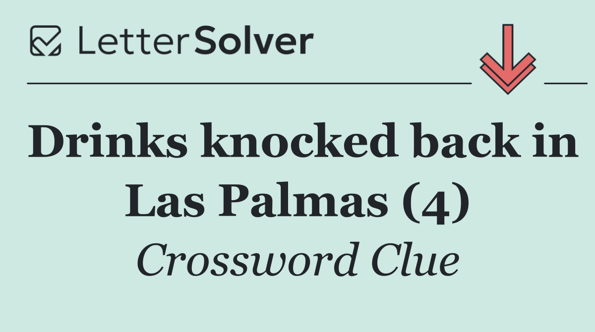 Drinks knocked back in Las Palmas (4)