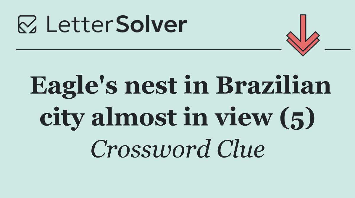 Eagle's nest in Brazilian city almost in view (5)