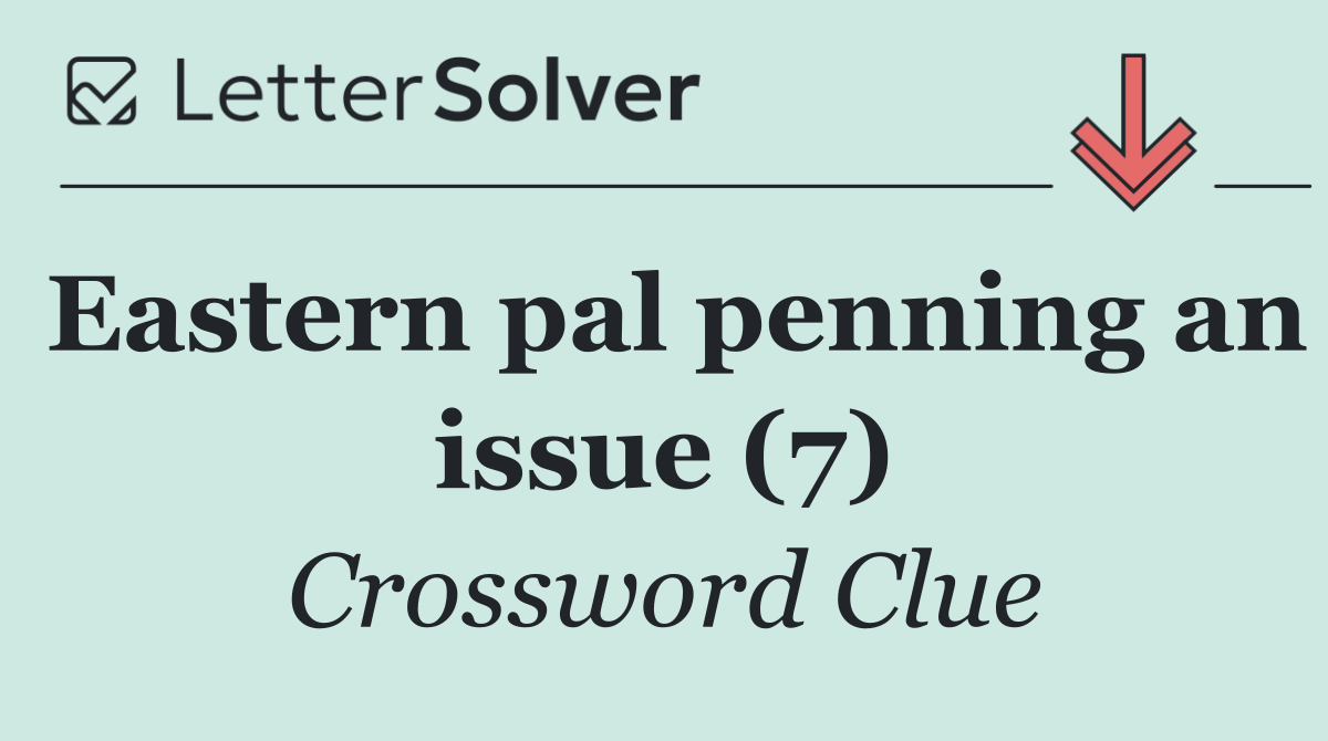 Eastern pal penning an issue (7)