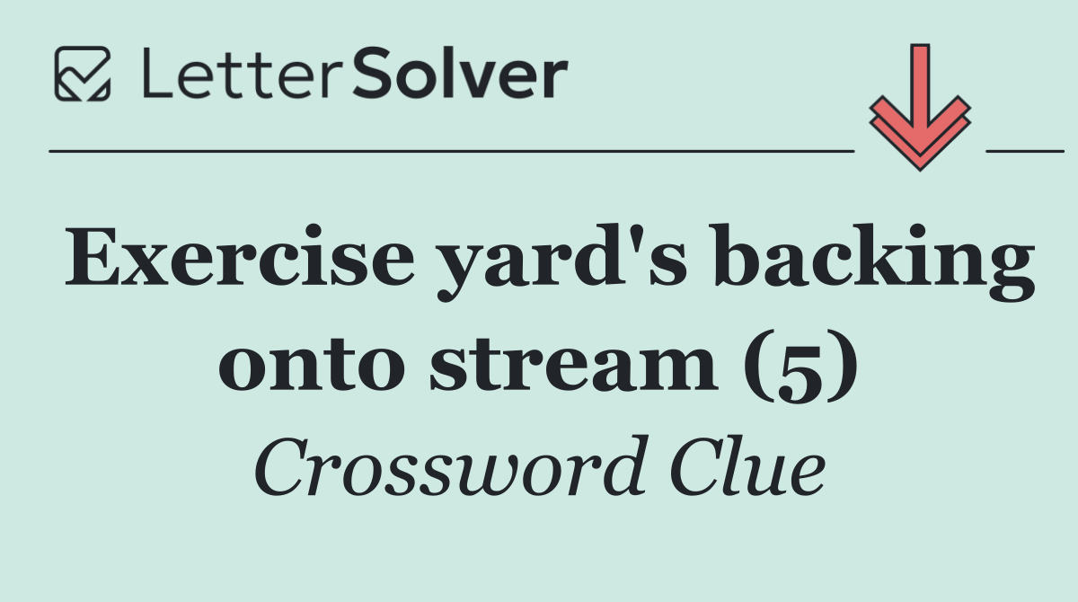 Exercise yard's backing onto stream (5)