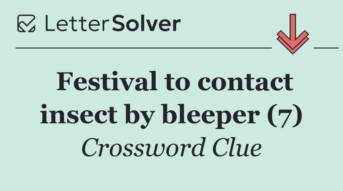 Festival to contact insect by bleeper (7)
