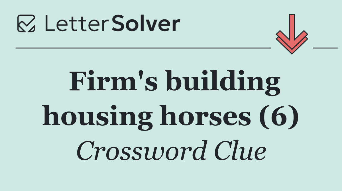 Firm's building housing horses (6)