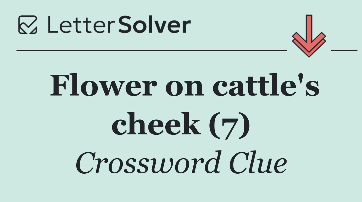 Flower on cattle's cheek (7)