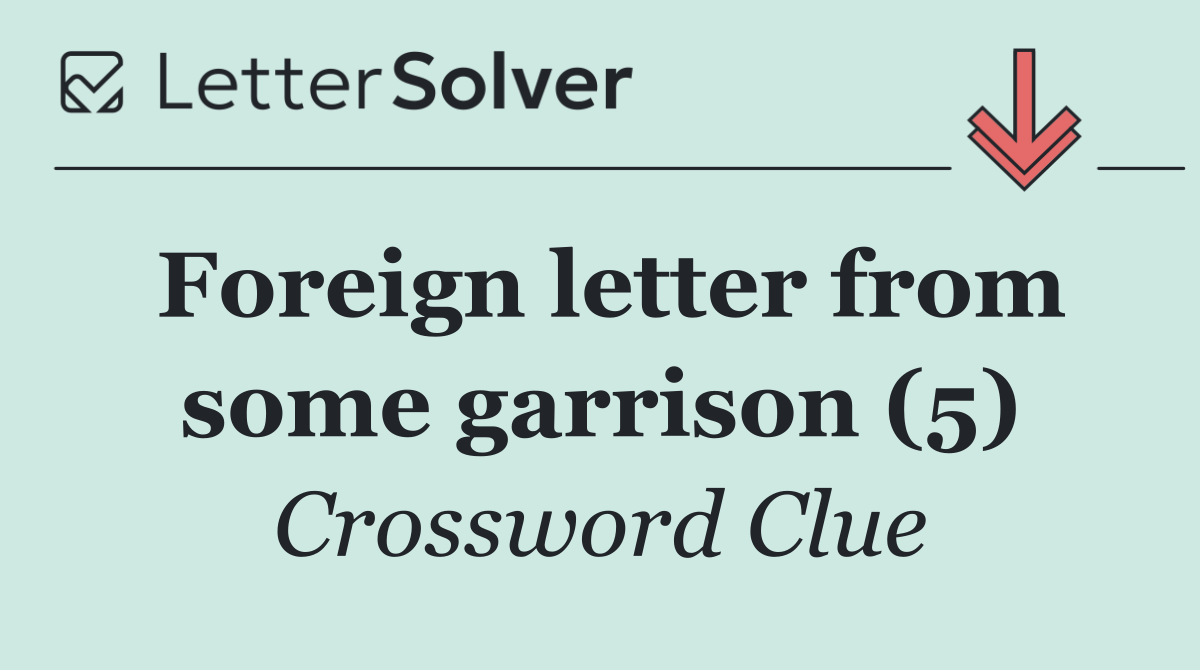 Foreign letter from some garrison (5)