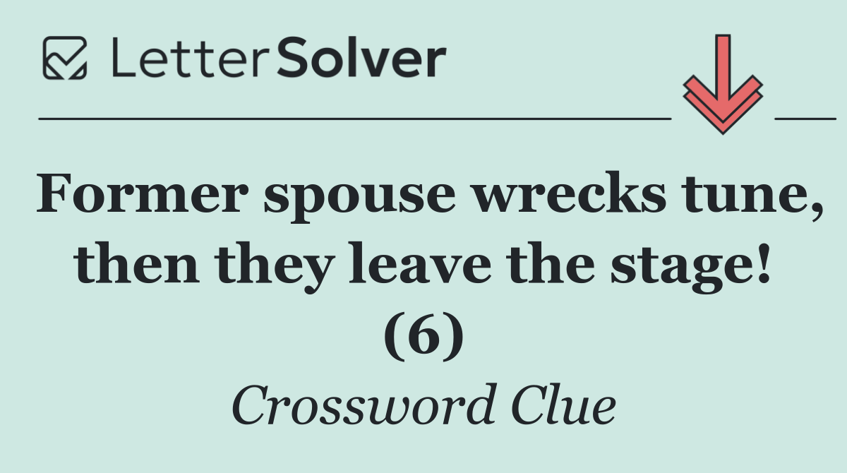 Former spouse wrecks tune, then they leave the stage! (6)