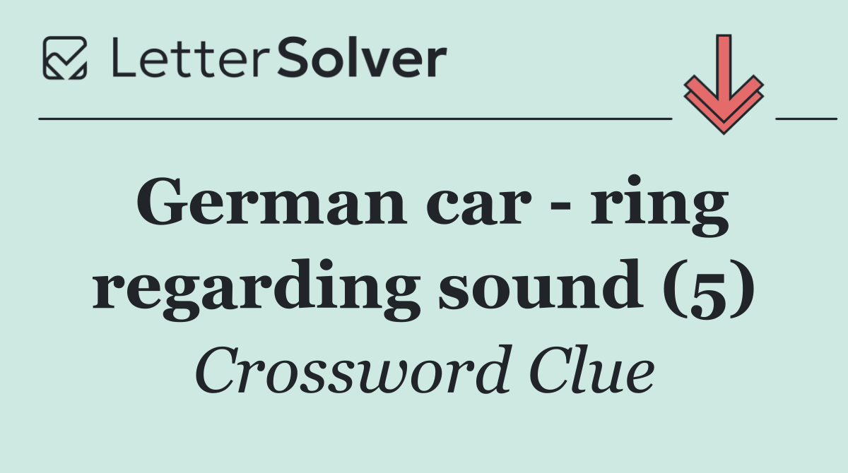 German car   ring regarding sound (5)
