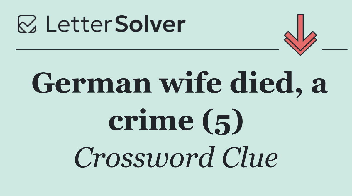 German wife died, a crime (5)
