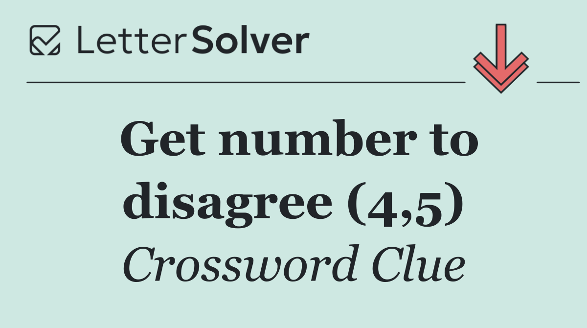 Get number to disagree (4,5)