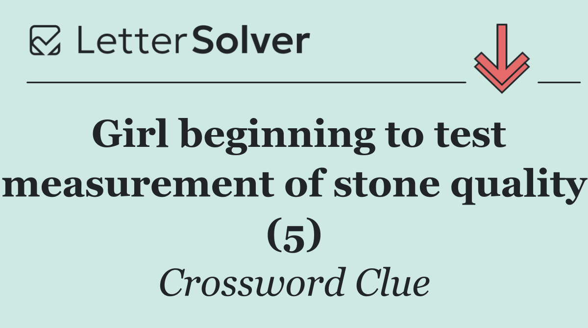 Girl beginning to test measurement of stone quality (5)