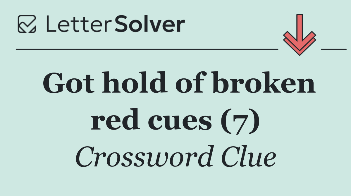 Got hold of broken red cues (7)