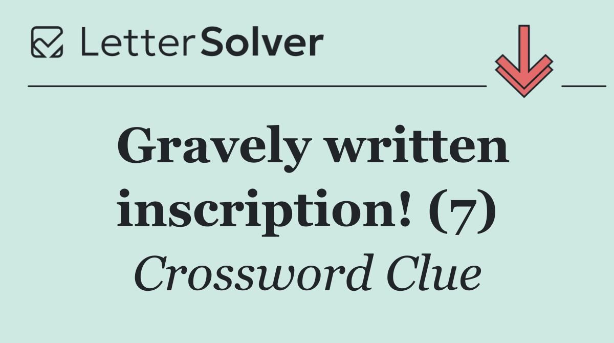 Gravely written inscription! (7)