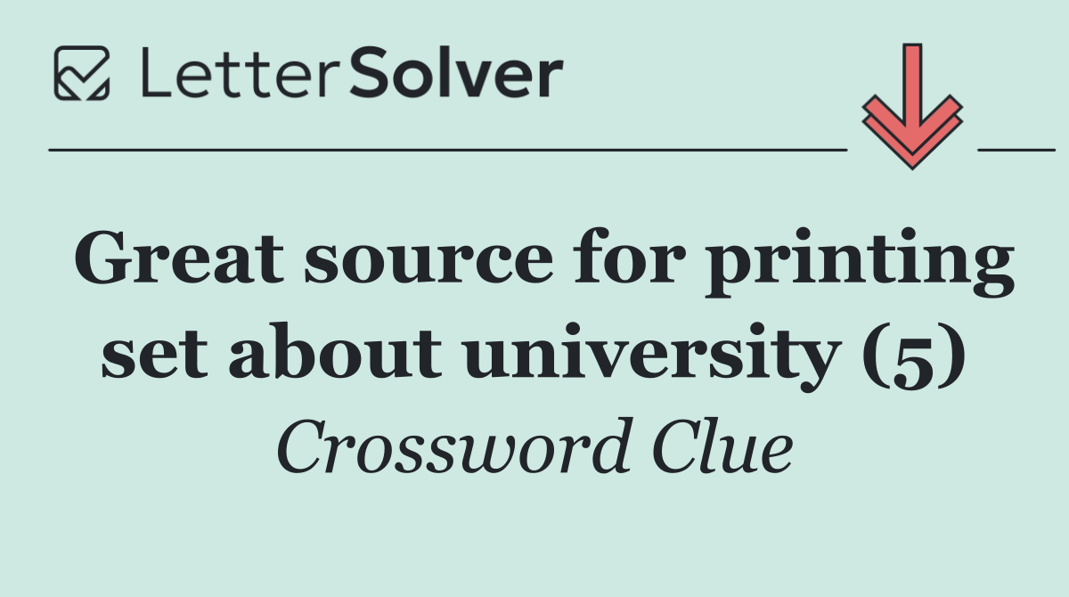 Great source for printing set about university (5)