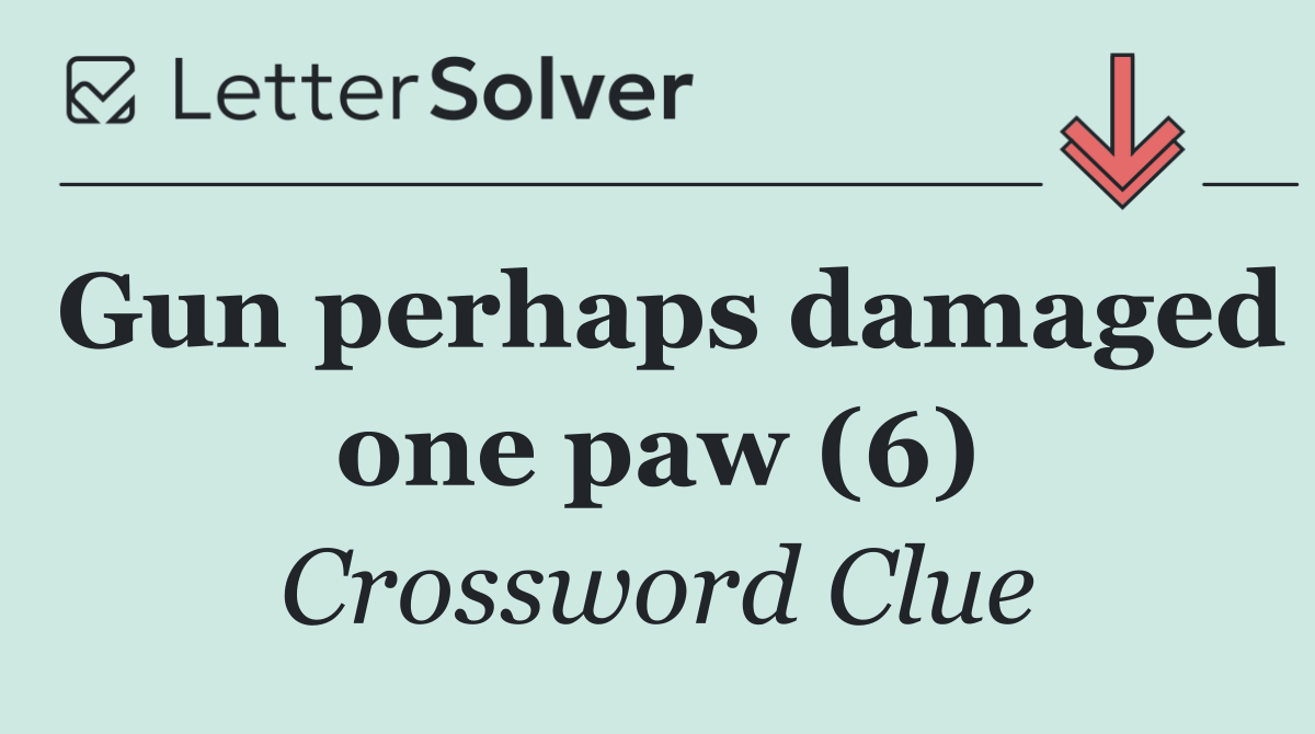 Gun perhaps damaged one paw (6)