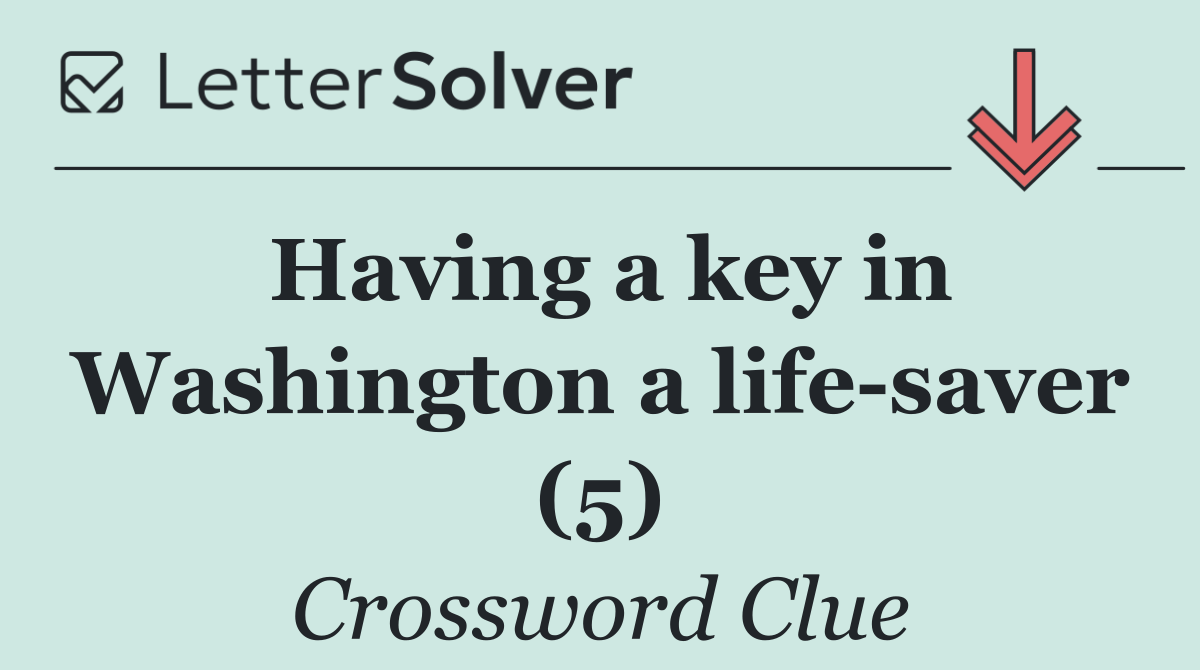 Having a key in Washington a life saver (5)