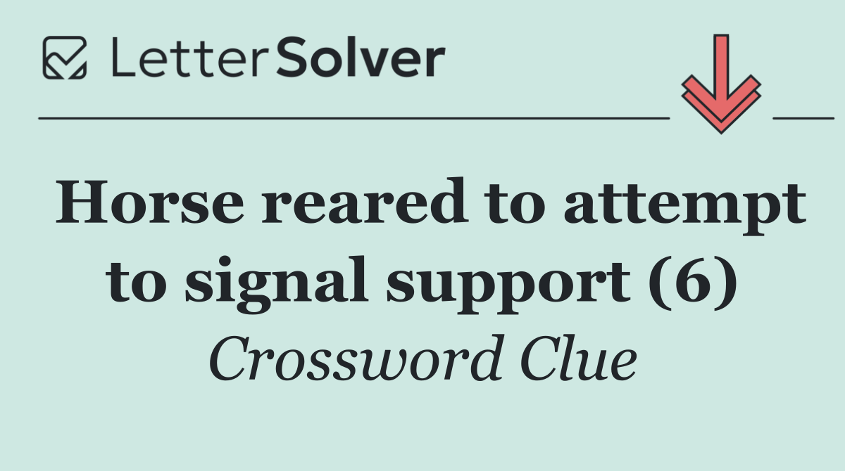 Horse reared to attempt to signal support (6)