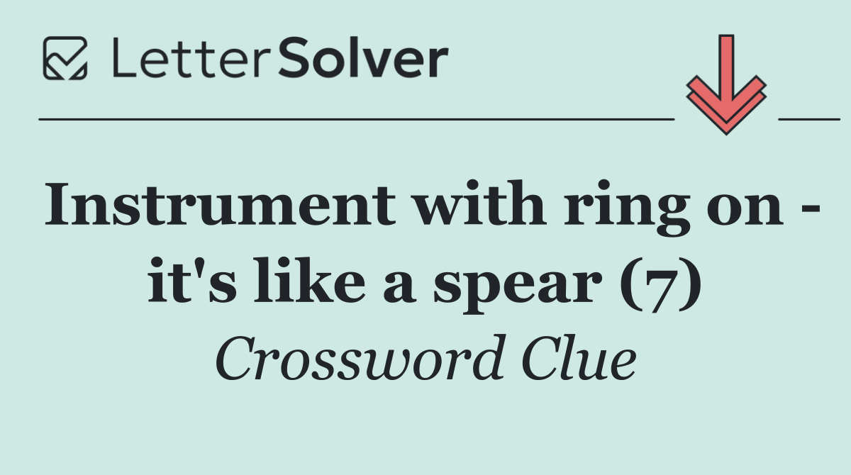 Instrument with ring on   it's like a spear (7)