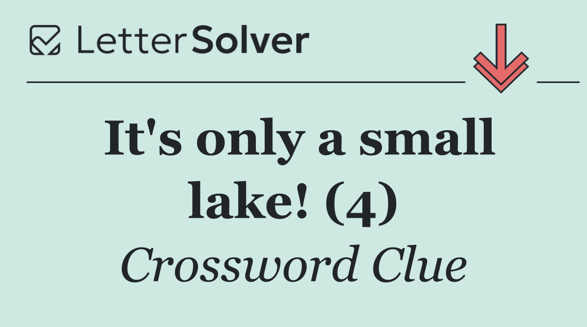 It's only a small lake! (4)