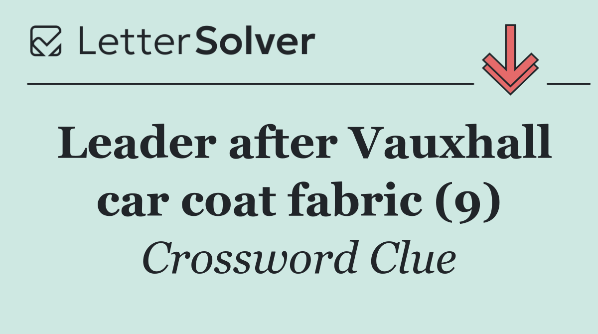 Leader after Vauxhall car coat fabric (9)