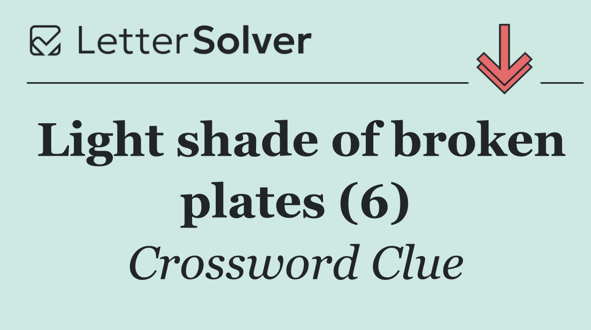Light shade of broken plates (6)