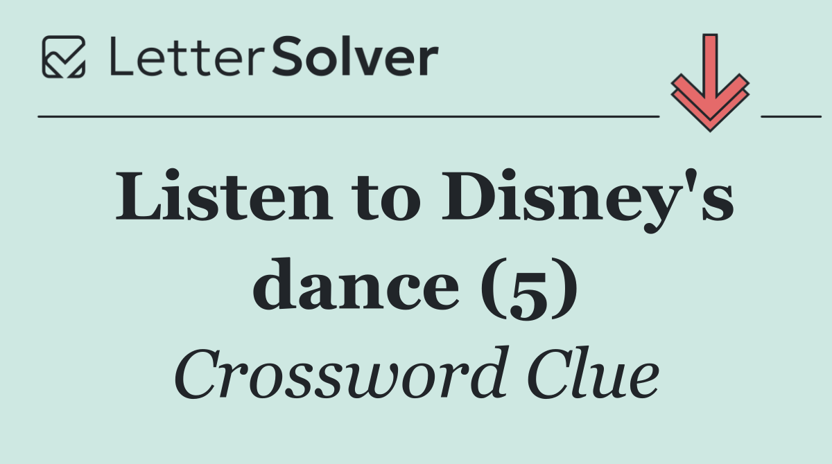 Listen to Disney's dance (5)