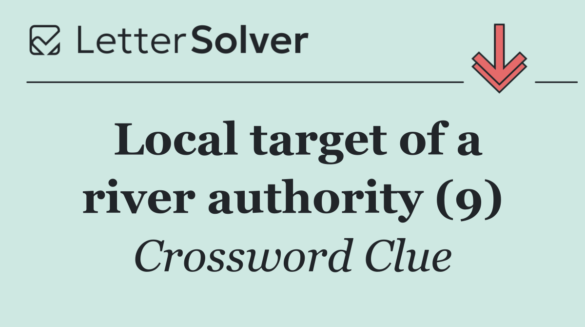 Local target of a river authority (9)
