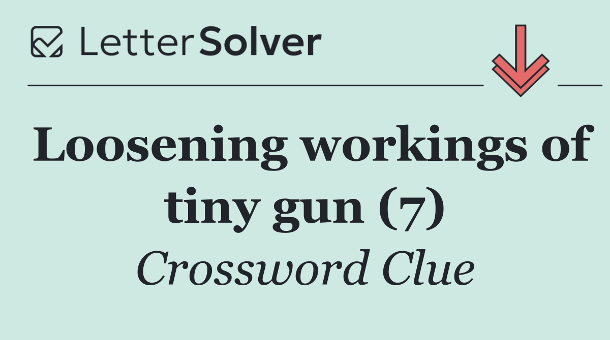 Loosening workings of tiny gun (7)